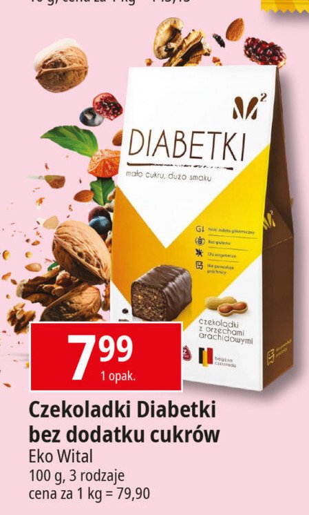 Czekoladki z orzechami arachidowymi ALMA DIABETKI promocja w Leclerc