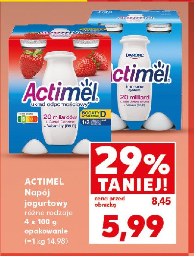 Jogurt classic Danone actimel promocja