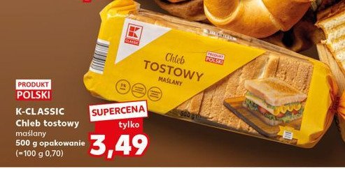 Chleb tostowy ma艣lany K-classic promocja