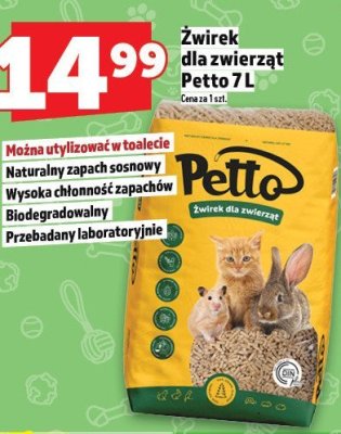 Żwirek dla zwierząt Petto 7L promocja w TOPAZ