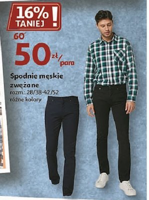 Spodnie męskie zwężane 28/38-42/52 Auchan inextenso promocja