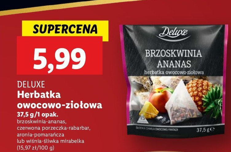 Herbata wiśnia - śliwka - mirabelka Deluxe promocja