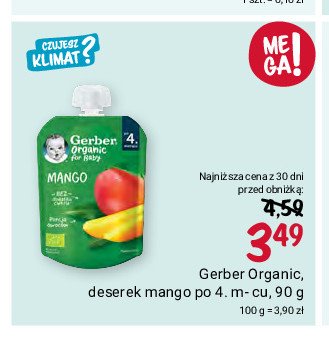 Deser mango Gerber organic promocja