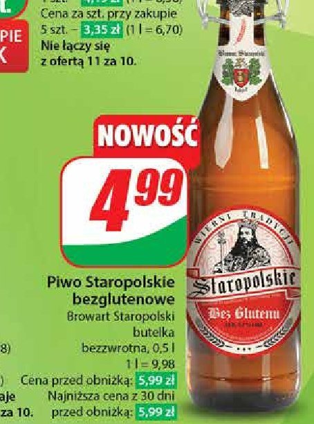 Piwo Staropolskie bez glutenu promocja