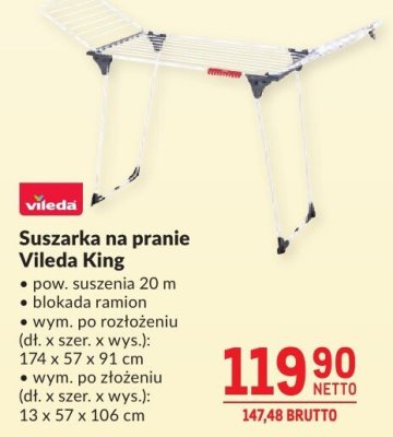 Suszarka na pranie Vileda King promocja w Makro