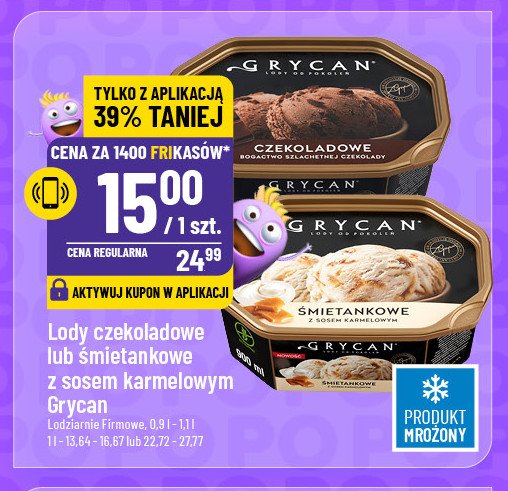 Lody śmietankowe Grycan promocja w POLOmarket