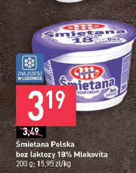 艢mietana polska bez laktozy 18 % Mlekovita promocja