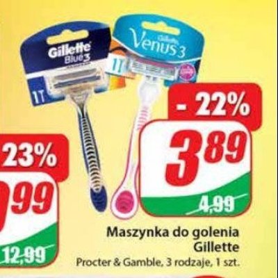 Maszynka do golenia Gillette blue 3 promocja