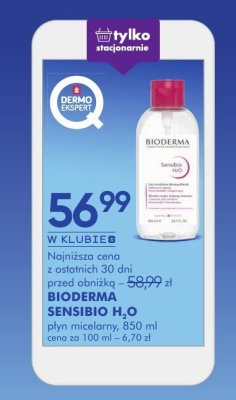 Płyn micelarny BIODERMA SENSIBIO H2O promocja w Super-Pharm