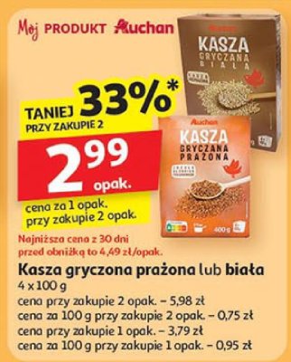 Kasza gryczana prażona Auchan promocja