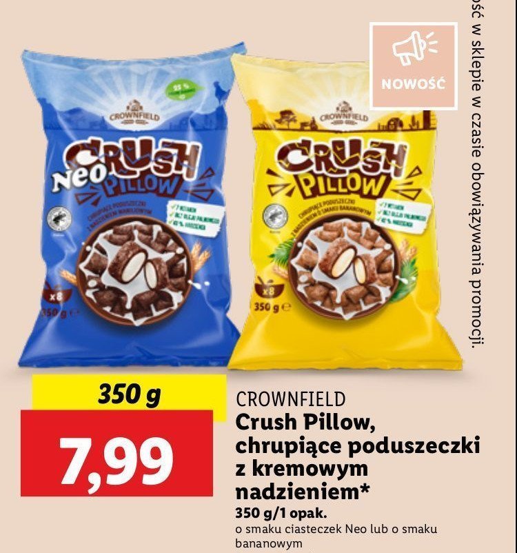 Płatki poduszeczki bananowe Crownfield promocja