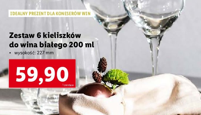 Kieliszki do wina białego 200 ml veronica Krosno s.a. promocja