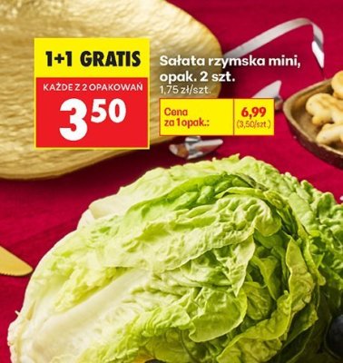 Sałata rzymska mini, 2 szt. promocja w Biedronka