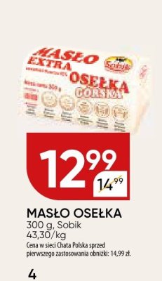 Masło osełka Sobik promocja w Chata Polska