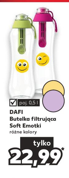Butelka filtrująca wodę soft emotki 500 ml Dafi promocja