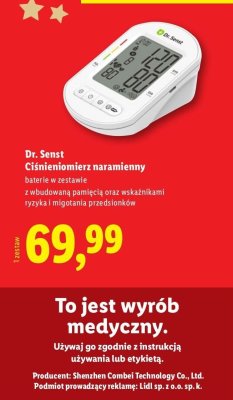 Ciśnieniomierz naramienny  promocja w Lidl