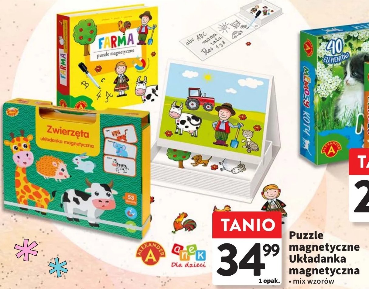 Puzzle magnetyczne farma 24 el. Alexander promocja