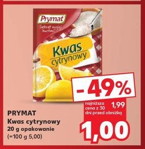 Kwas cytrynowy Prymat promocja w Kaufland