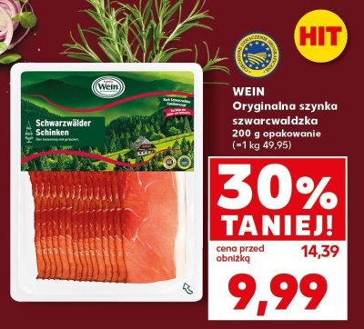 Szynka oryginalna szwarcwaldzka promocja w Kaufland