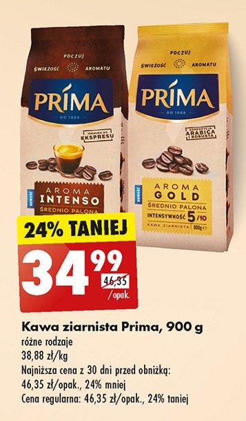 Kawa Cafe prima aroma gold promocja