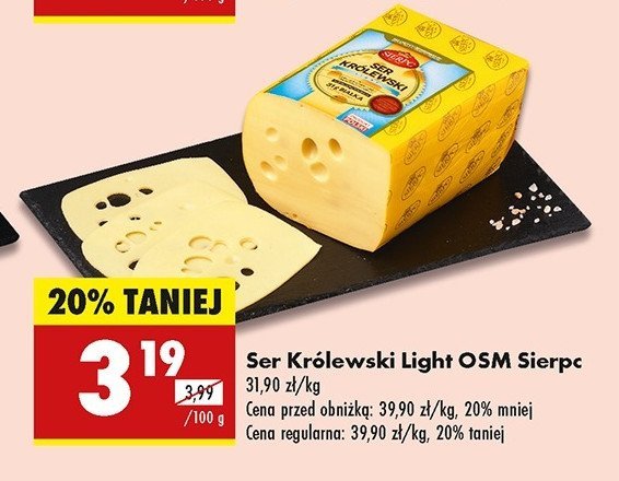 Ser królewski light Sierpc promocja w Biedronka