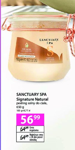 Peeling solny Sanctuary spa promocja w Hebe