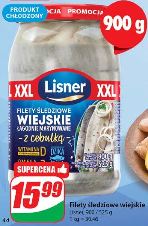 Filety śledziowe wiejskie w oleju z cebulką Lisner promocja