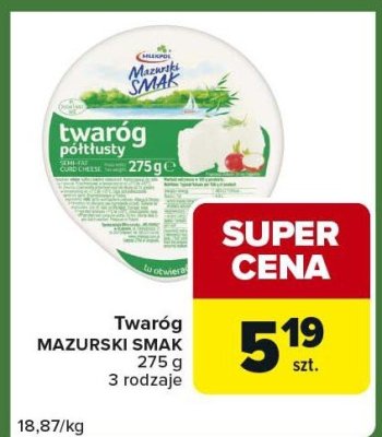 Twaróg MAZURSKI SMAK promocja w Carrefour Express