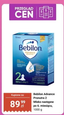 Mleko następne Bebilon Advance Pronutra 2 po 6. miesiącu promocja w Biedronka