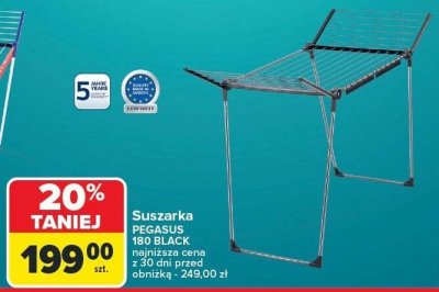 Suszarka Leifheit PEGASUS 180 najniższa cena z 30 dni przed obniżką - 199,00 zł promocja w Carrefour