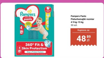Pieluchomajtki Pants rozmiar 4, 9-15 kg Pampers promocja w Biedronka