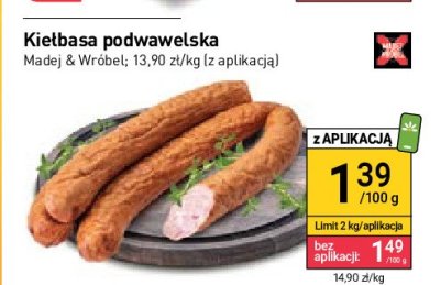 Kiełbasa podwawelska Madej & wróbel promocja