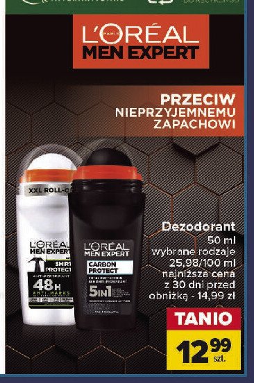 Dezodorant L'OREAL MEN EXPERT INVISIBLE PROTECT promocja