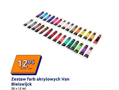 Zestaw farb akrylowych 30 szt. promocja w Action