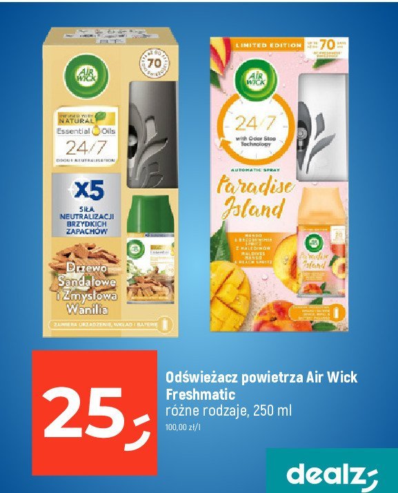 Urządzenie + wkład paradise island Air wick freshmatic promocja
