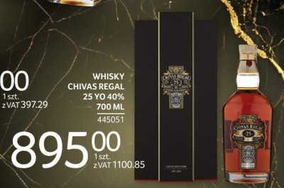 Whisky Chivas Regal 25 YO 40% 700 ML promocja w Selgros