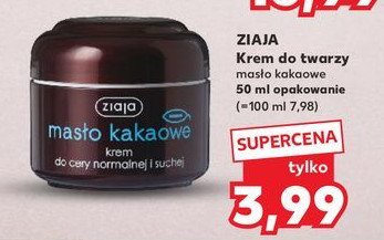 Krem do twarzy do cery normalnej i suchej Ziaja masło kakaowe promocja