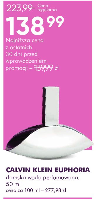 Woda perfumowana Calvin klein euphoria woman promocja w Super-Pharm