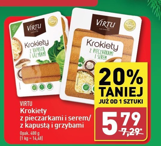 Krokiety z kapustą i grzybami Virtu promocja