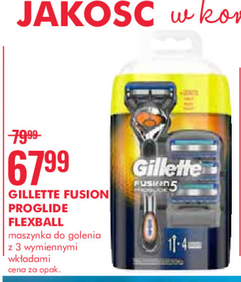Maszynka do golenia flexball  + 3 wkłady Gillette fusion 5 proglide promocja