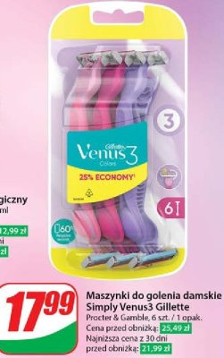 Maszynka do golenia Gillette simply venus 3 promocja
