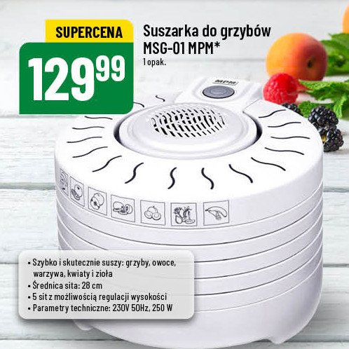 Suszarka spożywcza msg-01 Mpm product promocja