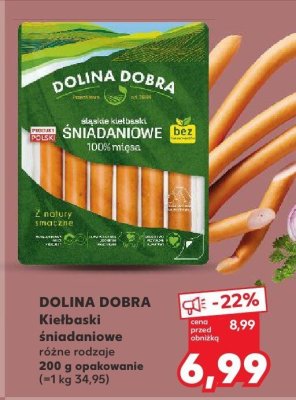 Kiełbaski śniadaniowe różne rodzaje promocja w Kaufland