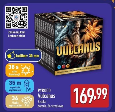 Fajerwerki Vulcanus Sztuka bateria 36-strzałowa promocja w Aldi