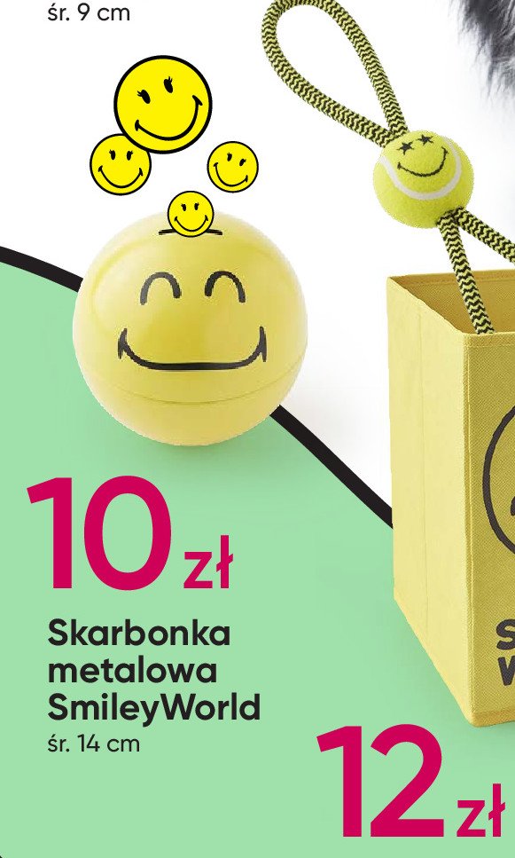 Skarbonka 14 cm smiley world promocja