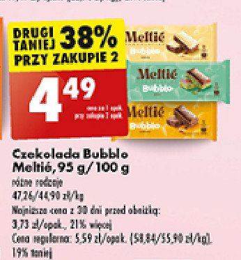 Czekolada bubblo mięta Meltie promocja w Biedronka