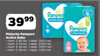 Pieluchy Active Baby, różne rozmiary promocja w Netto