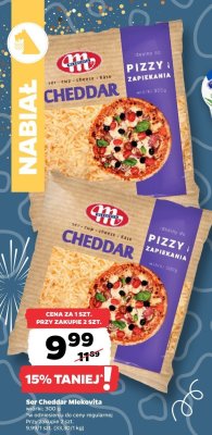 Ser Cheddar Mlekovita wiórki promocja w Netto