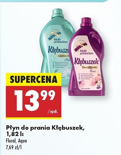 Płyn do prania aqua Kłębuszek promocja w Biedronka