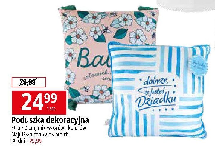 Poduszka dla babci 40 x 40 cm promocja